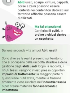 Raccolta differenziata Torino, guida per i vestiti