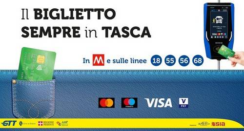 Bancomat, carte di credito e prepagate per pagare il biglietto sui mezzi GTT