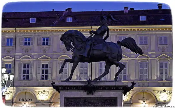 Piazza San Carlo, Torino. Monumento Cavallo di Bronzo