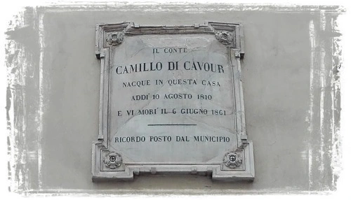 Lapide, Torino. Casa di Camillo Benso, Conte di Cavour.